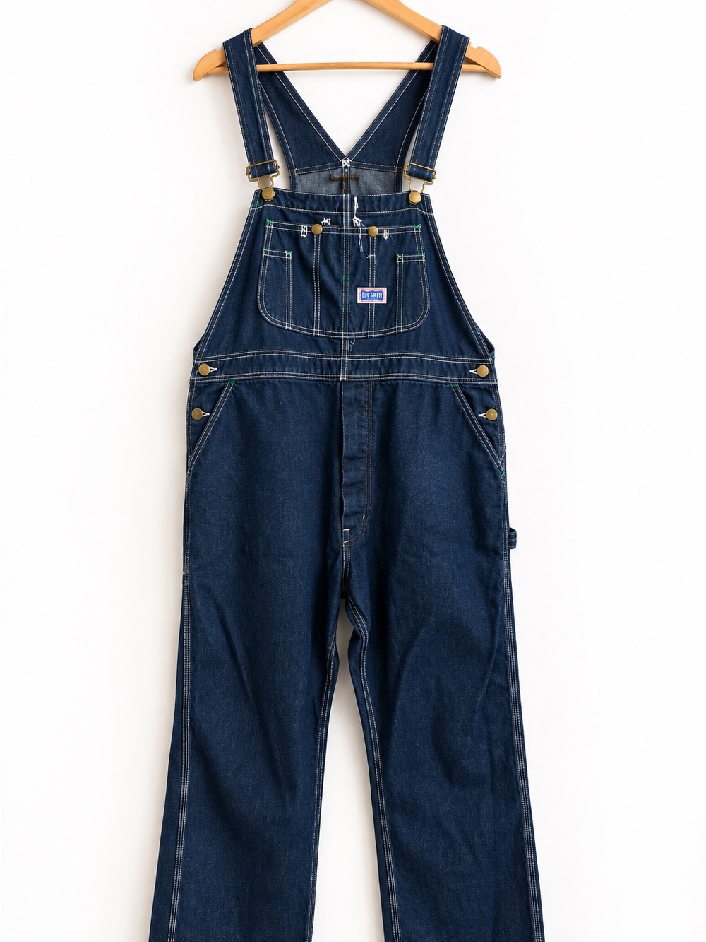 Vintage Big Smith USA Denim Overalls 42W Dark Wash Workwear